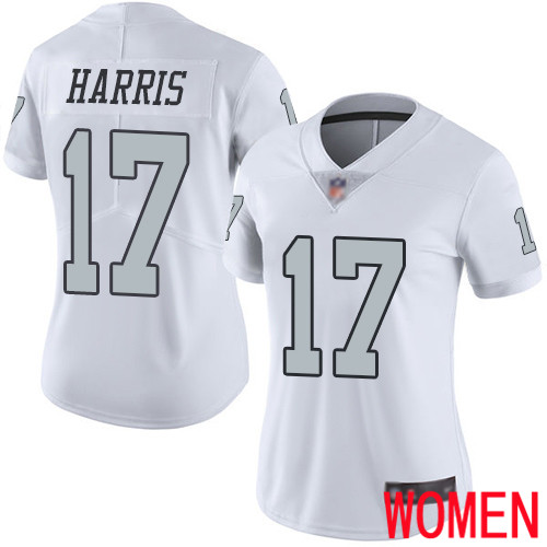 Oakland Raiders Limited White Women Dwayne Harris Jersey NFL Football 17 Rush Vapor Untouchable Jersey